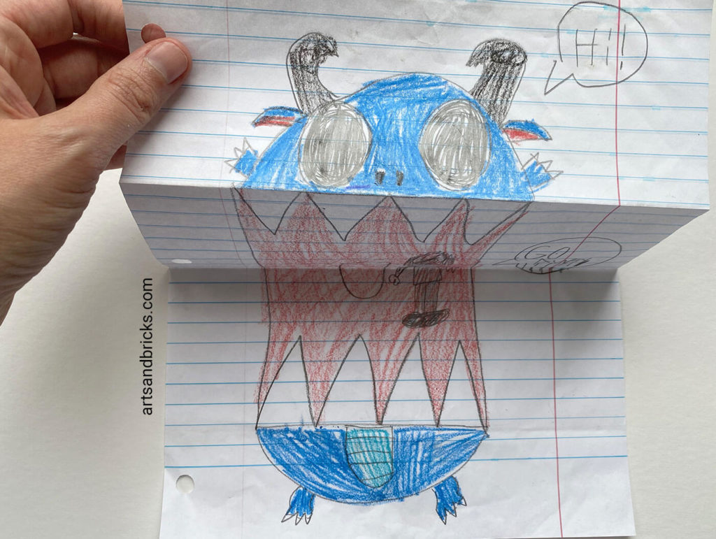 Learn how to draw a surprise big-mouthed monster. This is a simple activity that requires just a sheet of paper, writing or coloring utensil, and a bit of imagination! 