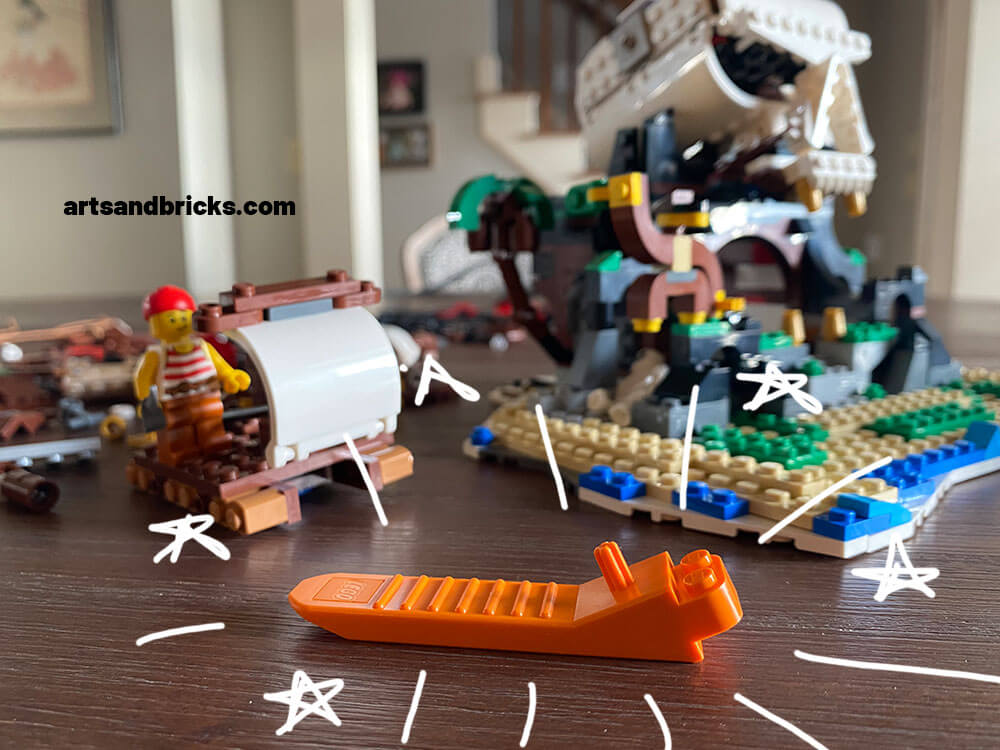 Read about Arts and Bricks's experience building Skull Island from the 2020 LEGO Pirate Ship set 31109 with kids.