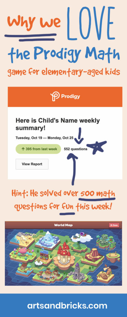 Wondering why we LOVE the Prodigy Math game for elementary-aged kids? Well, maybe that my son answered and solved over 500 math questions last week for FUN! Learn more on our write-up.